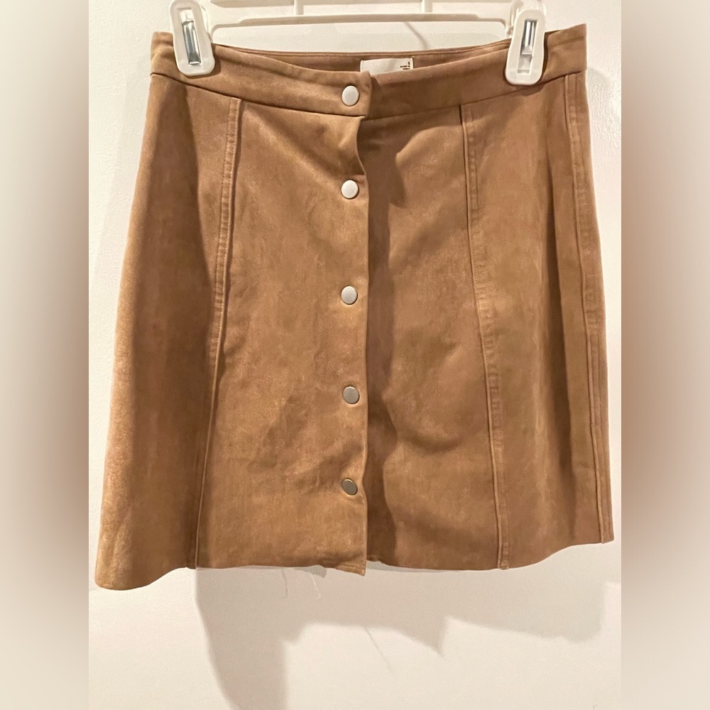 Suede, brown, size 8, skirt